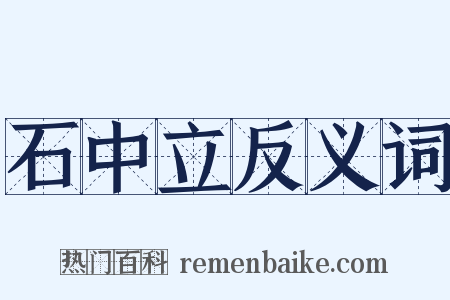 石中立反义词是什么意思的图片